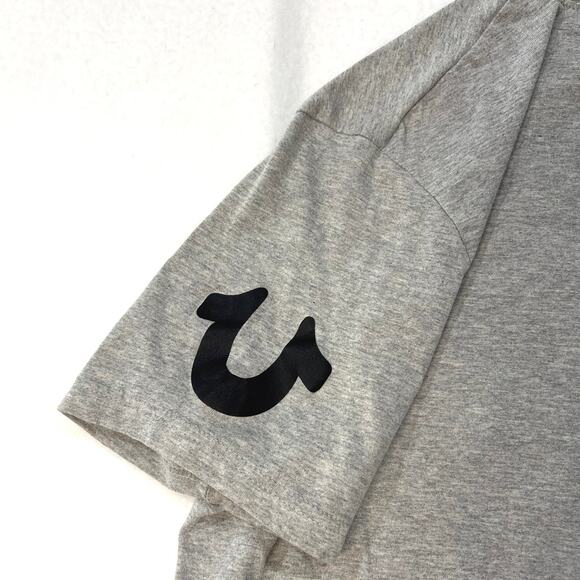 True Religion Gray Logo Graphic T-Shirt Size Large - Picture 8 of 8
